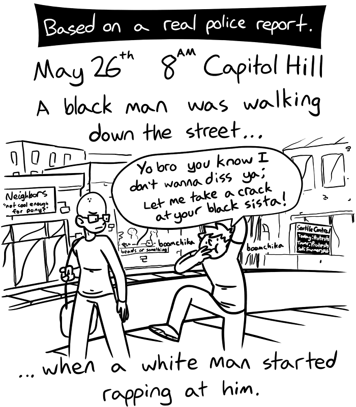 White Man Raps at Black Man, Wants High Five