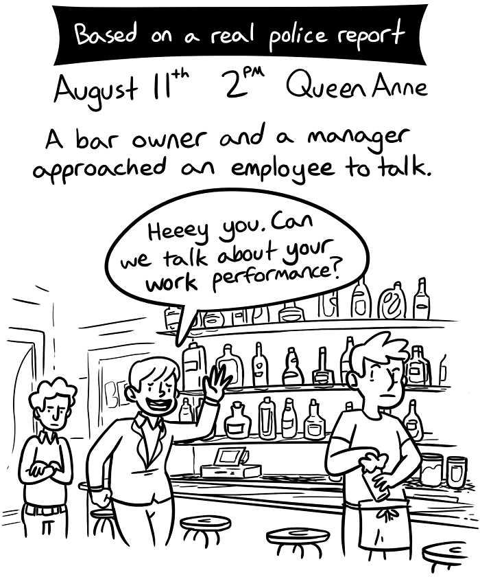 Bar Employee Doesn't Want To Talk About Their Work Performance