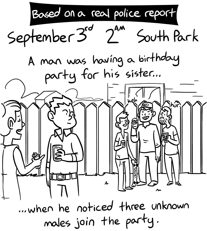 Party Host Sees Unknown Guests, Takes a Shot At Small Talk