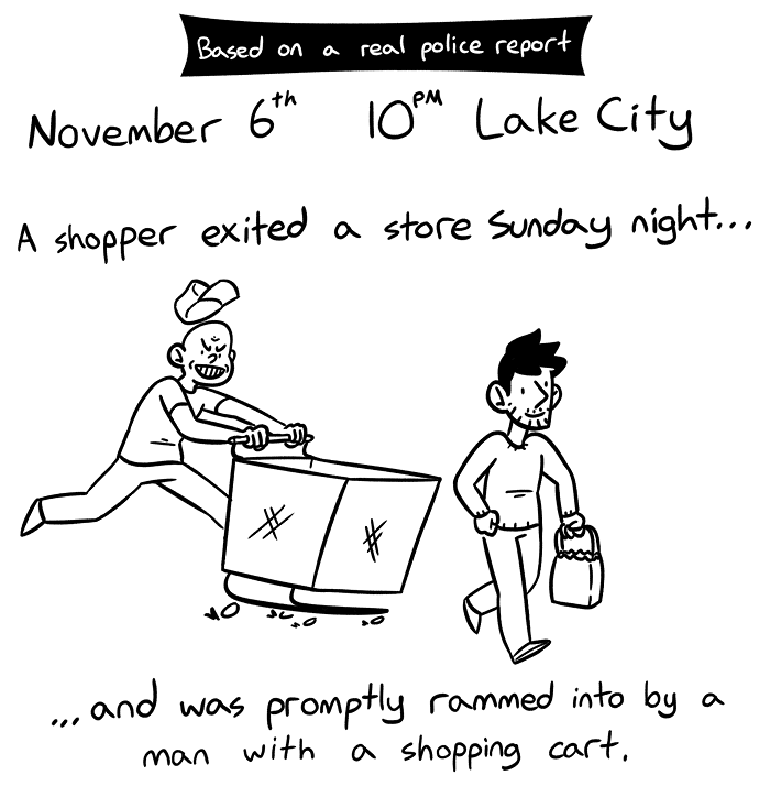 Man Gets Hit By a Shopping Cart - and Reality