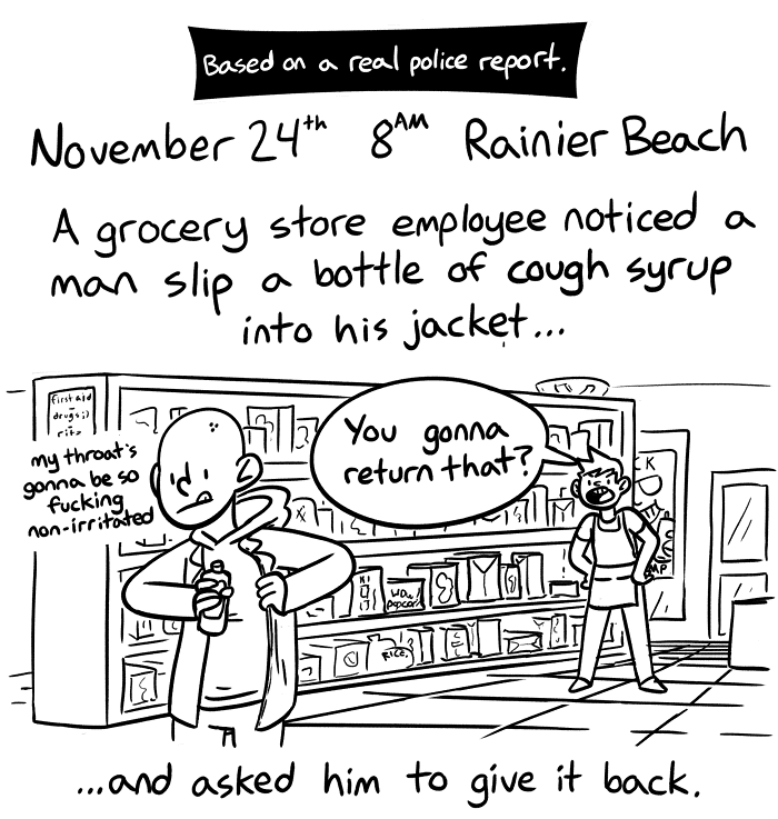 Cough Syrup Caper Leaves Officer Feeling Better Off