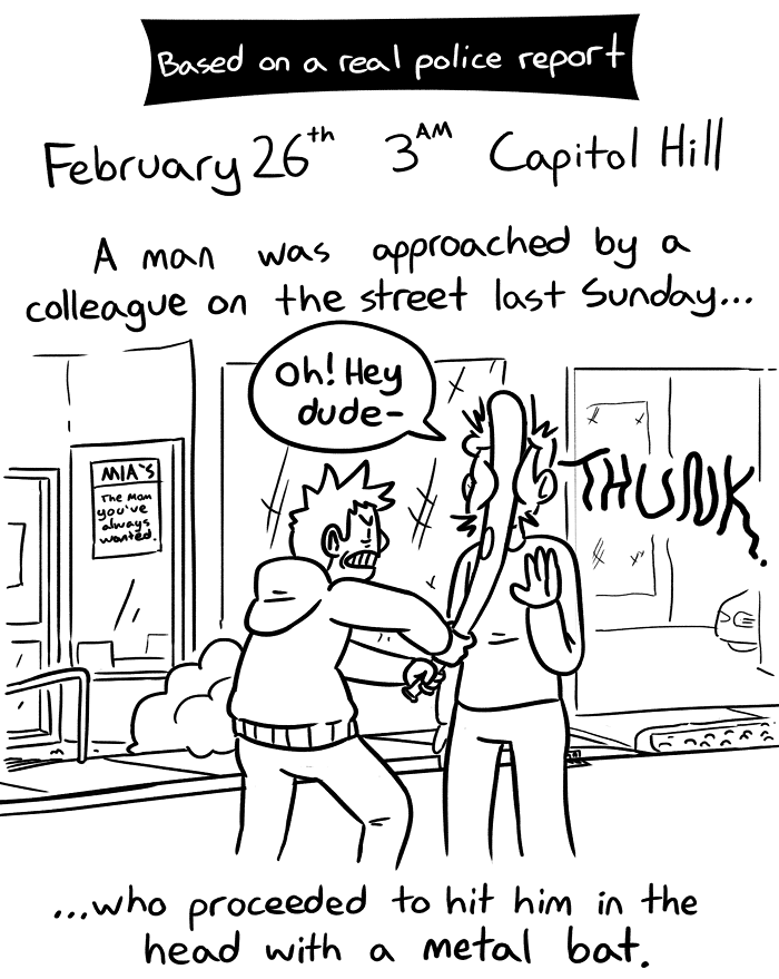 Man Gets Hit With A Bat, Has No Clue Why