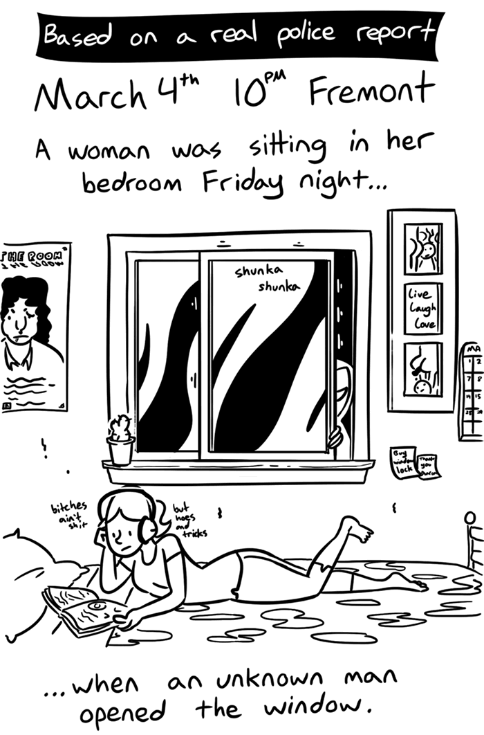 Woman in Fremont Is Sitting in Her Bedroom When an Unknown Man Opens the Window