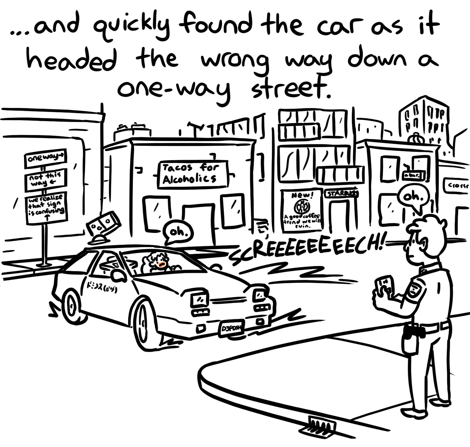 Man Gets Hungry, Steals Car