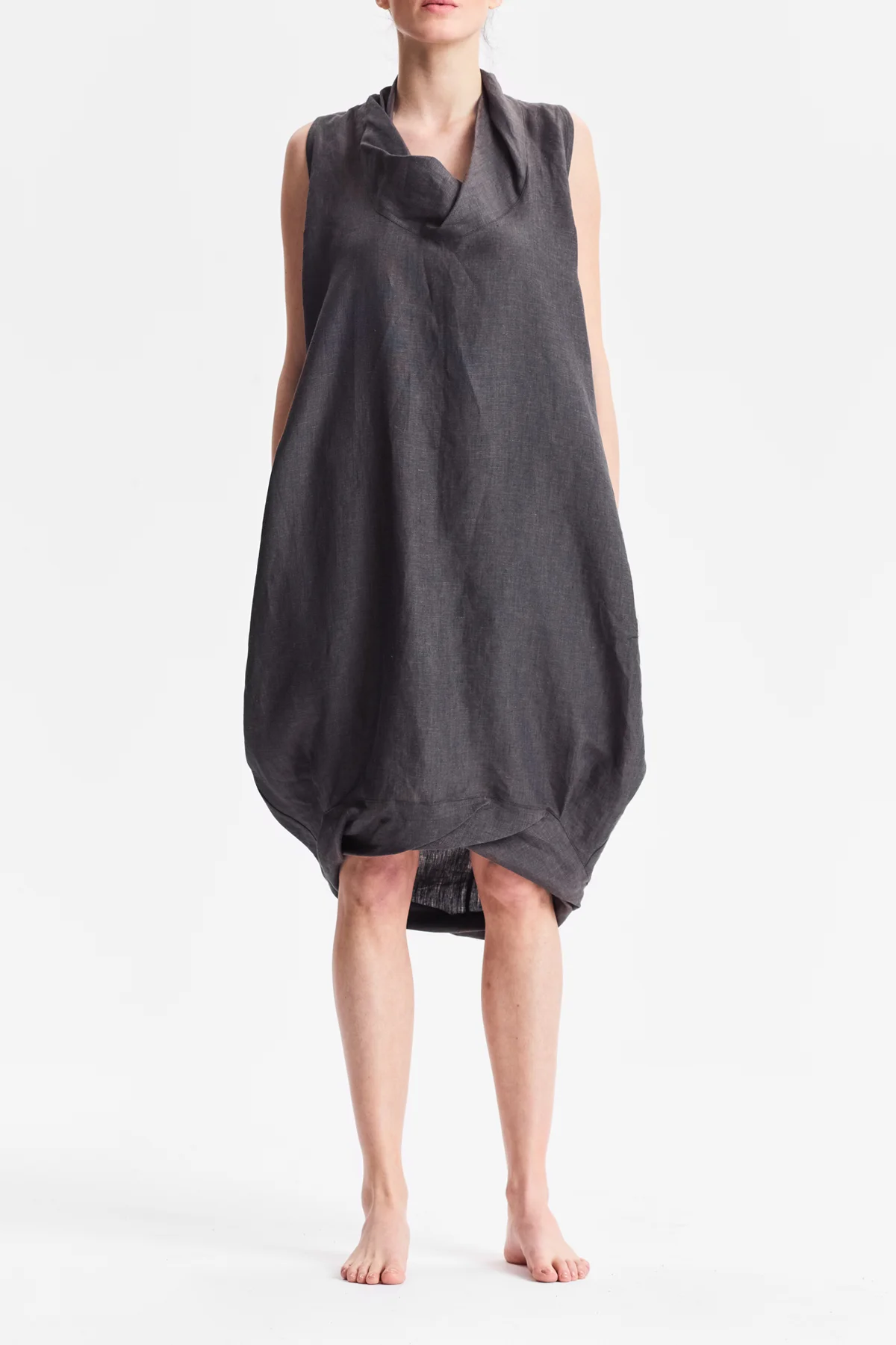 aryasense-chocolate-loose-linen-dress-1