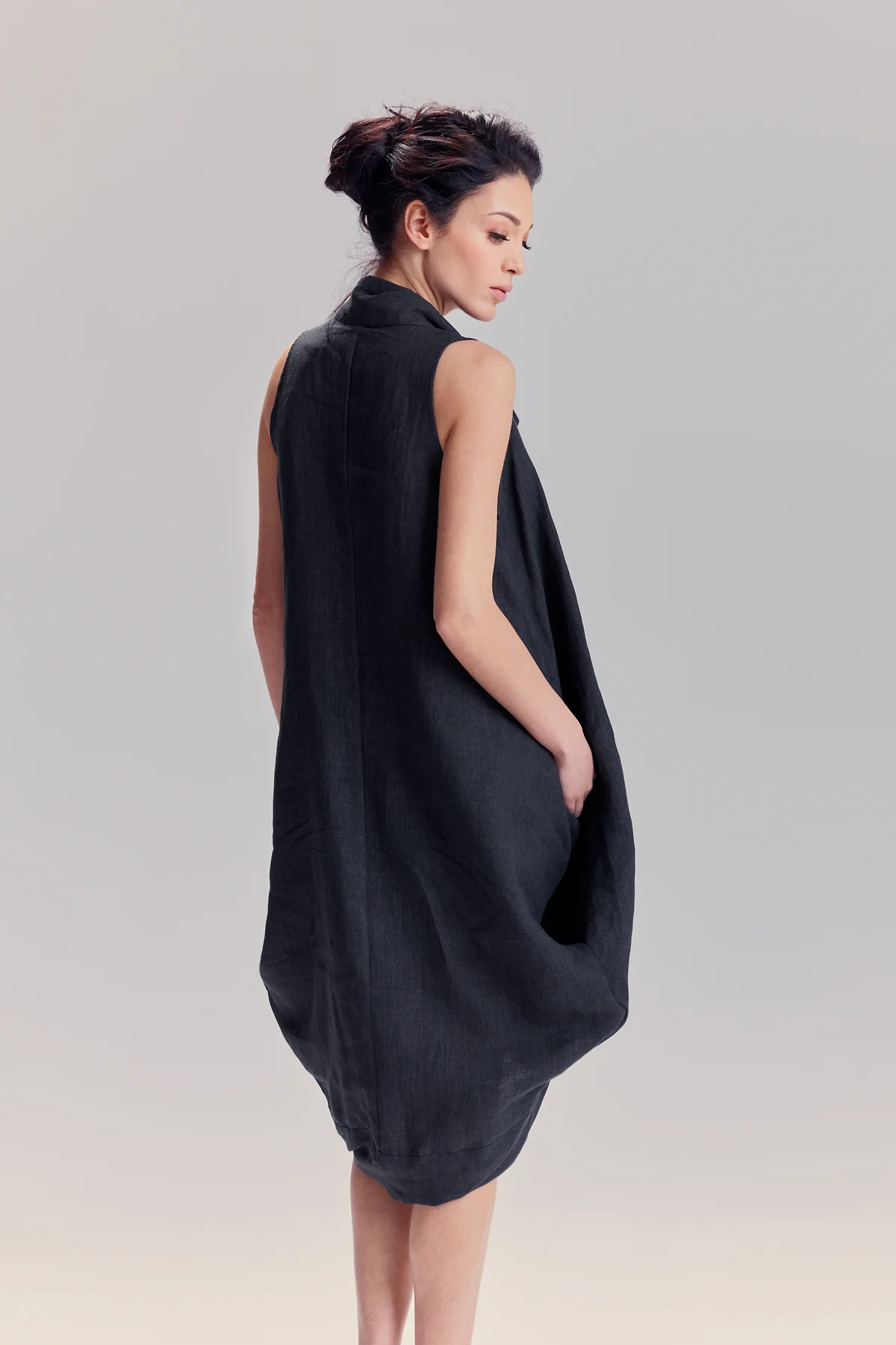 aryasense-charcoal-denim-loose-dress-5