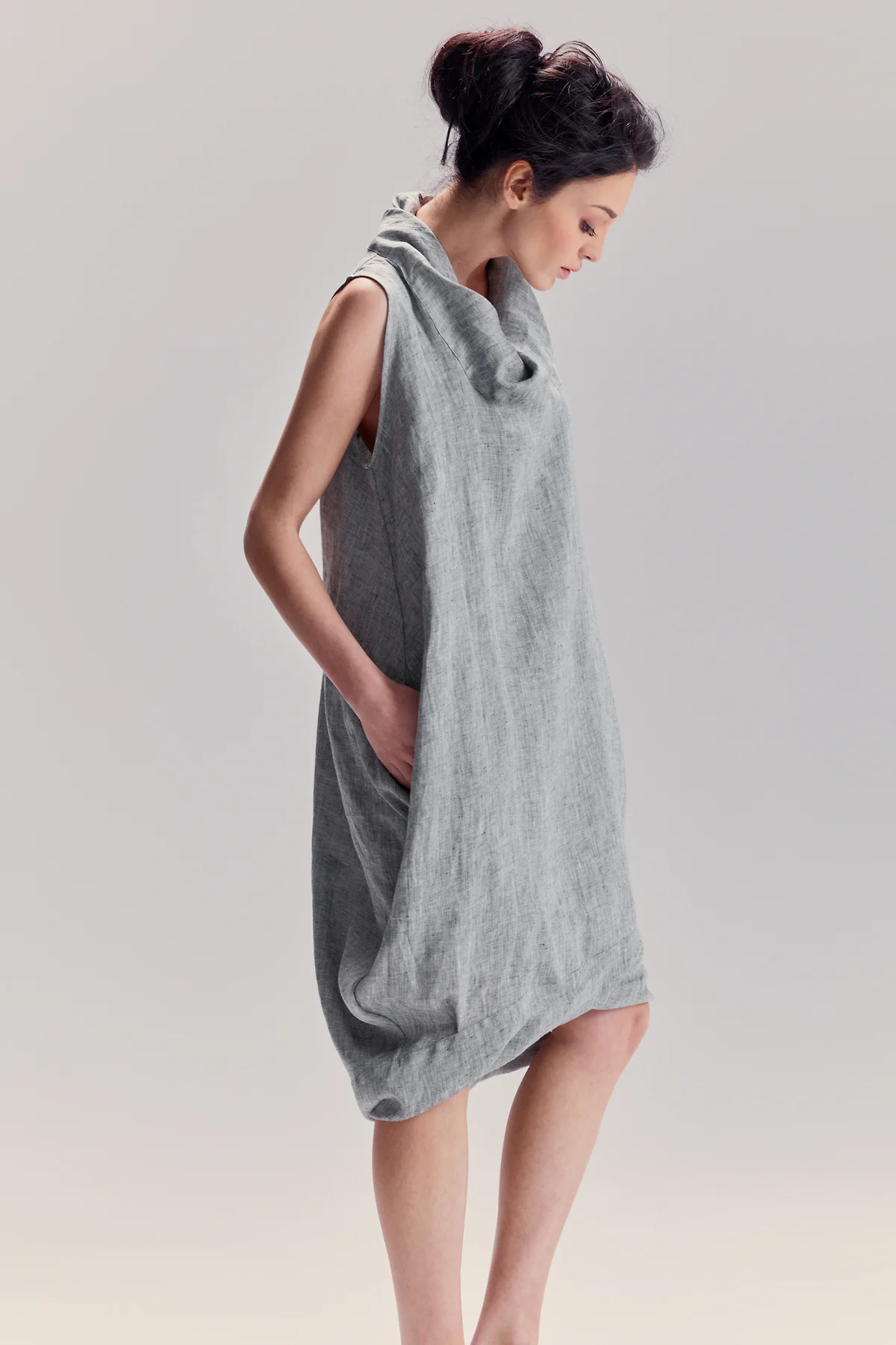 aryasense-light-grey-denim-loose-dress-4