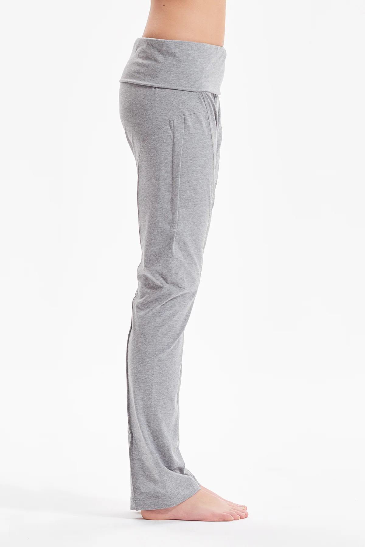 LIGHT GREY MELANGE YOGA PANTS — AryaSense
