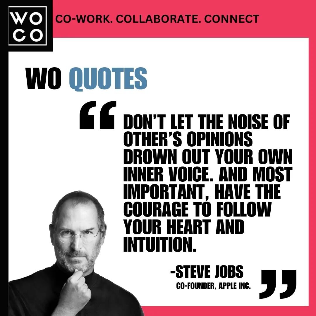 Steve Jobs' had one rule, &quot;Stay hungry, stay foolish&quot;. Sometimes, you have to have the courage to be open to learning and letting life pave your way.

Introducing our new series &quot;Wo Quotes&quot;, where we feature wise words of some of 