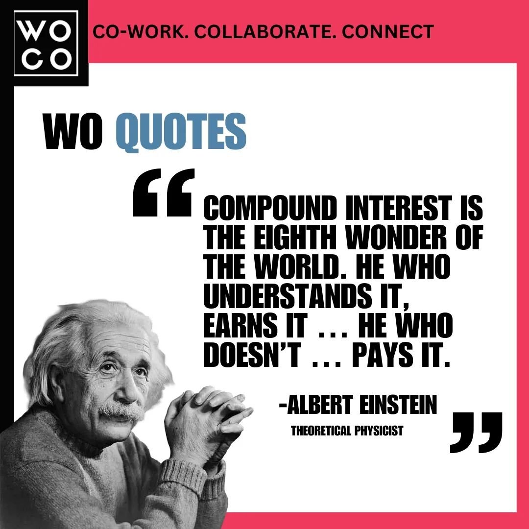 The smart and the quickest way to earn is to (L)earn investment 

Introducing our new series &quot;Wo Quotes&quot;, where we feature wise words of some of the world's greatest personalities 

#coworking #chennaicoworking#coworkingspace #mondaymotivat