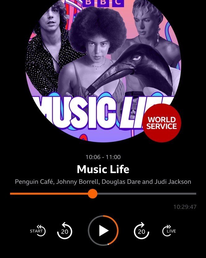 Check out BBC World Service right now&hellip; we&rsquo;re doing our podcast for Music Life - it was a lot of fun 🐧😎🥳🏳️&zwj;🌈