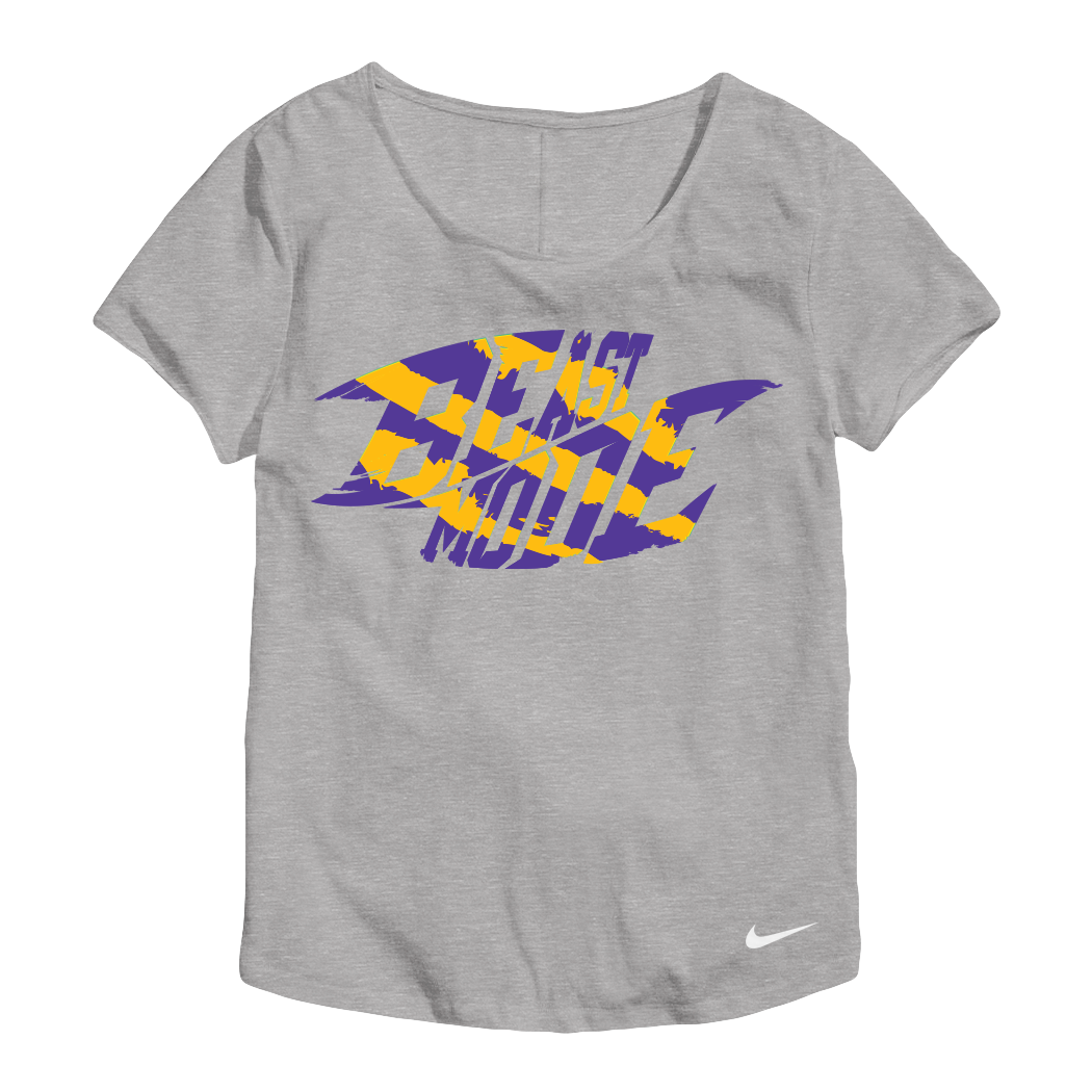 Women's 'Beast Mode' Nike Dri T-Shirt (Grey) — Thrilla Nation