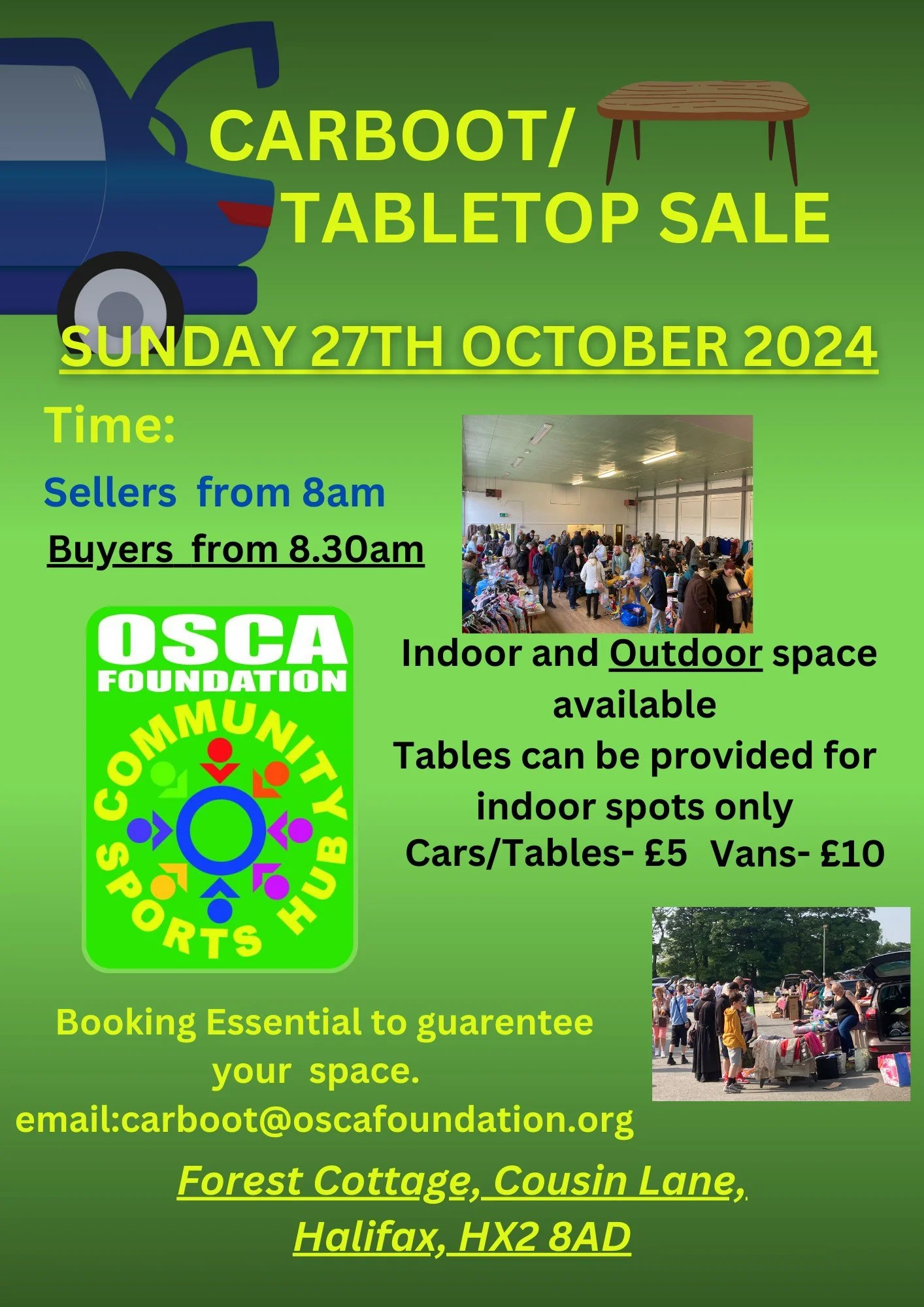 Car Boot Sale at Forest Cottage, Halifax HX2 8AD. — Lurcher Link