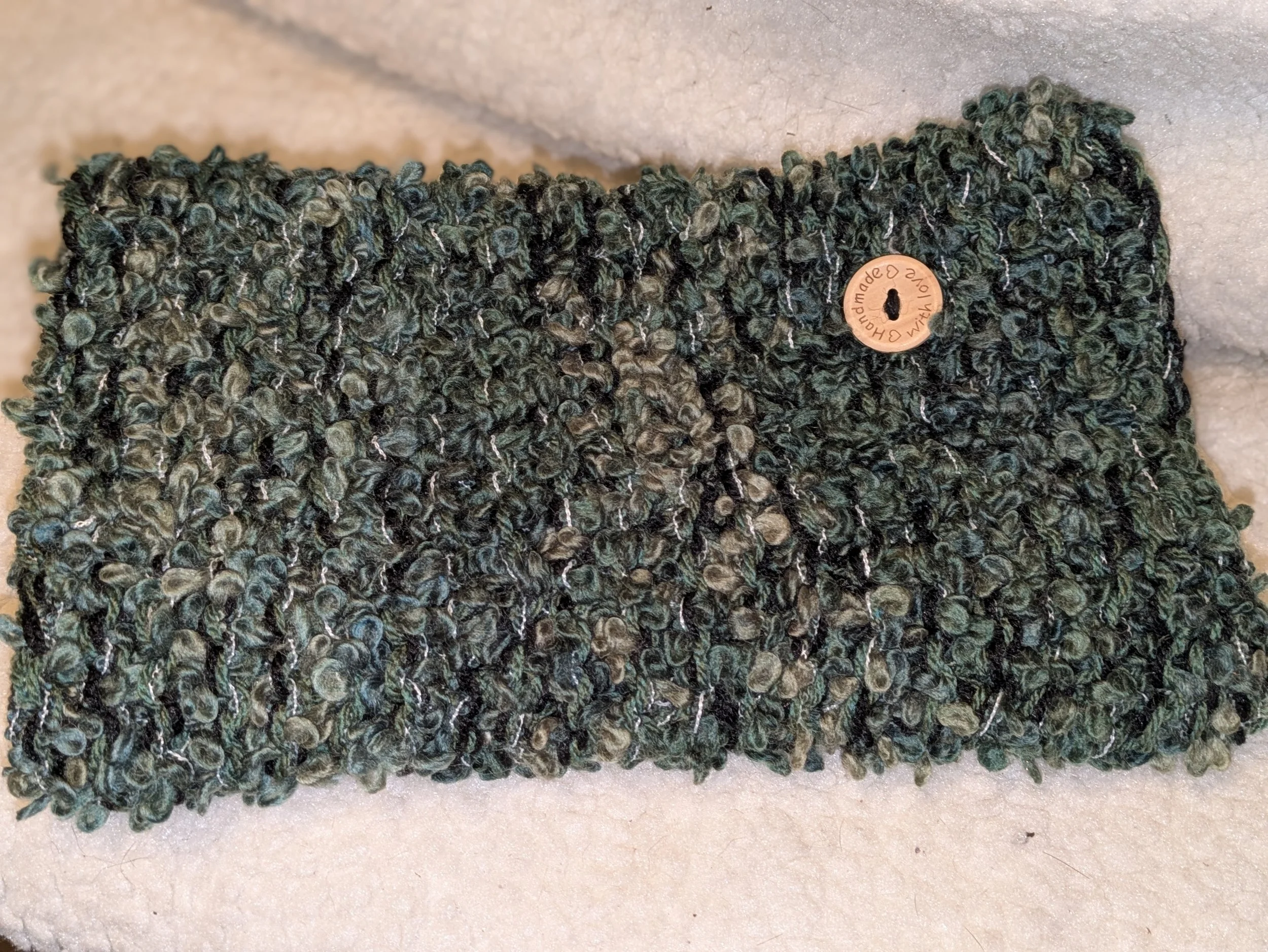 3. Blue / Grey  Hand Knitted Dog Snood