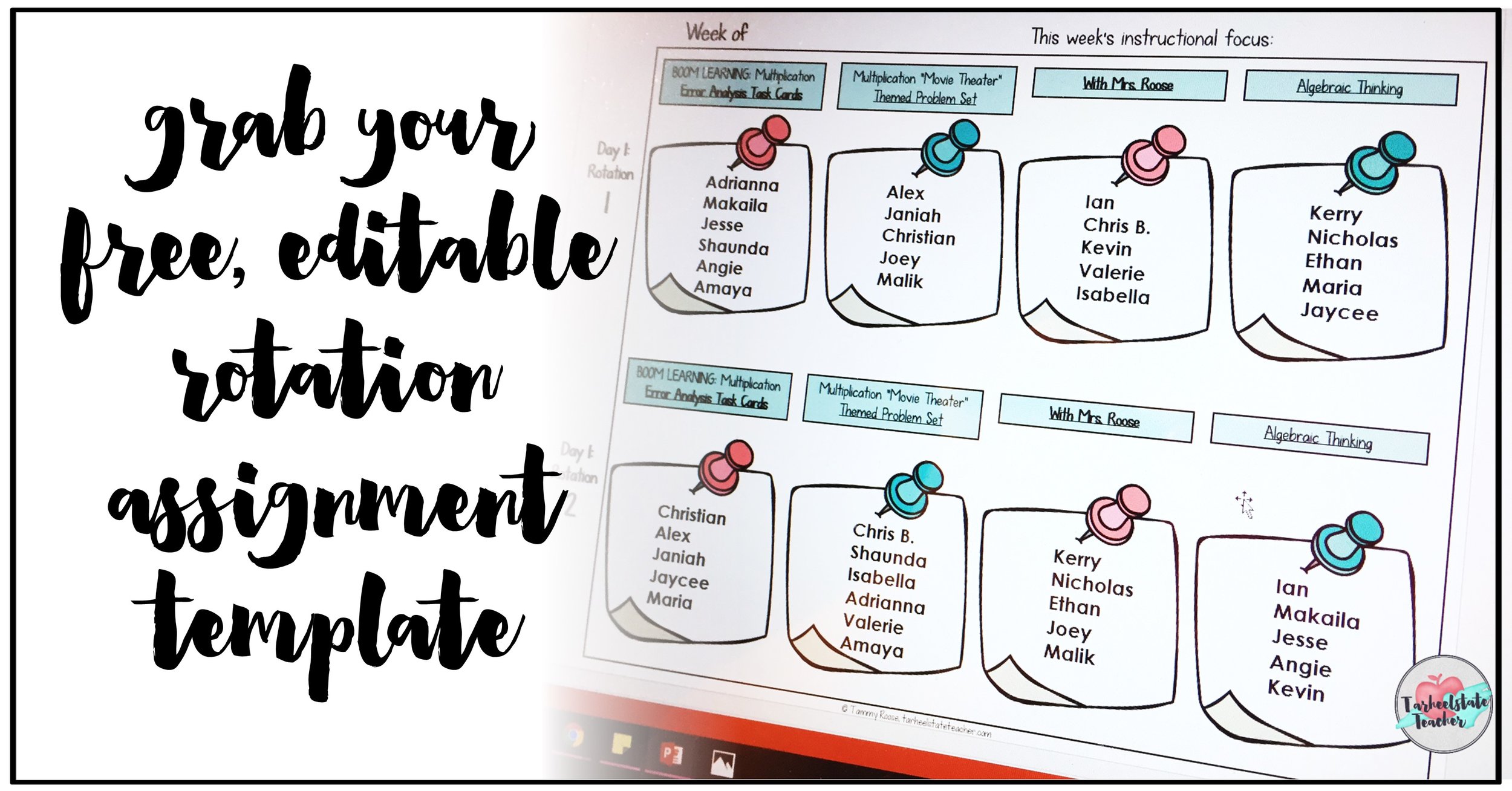 Free Math Stations Rotation Template for Upper Elementary Free Math Stations Rotation Template for Upper Elementary