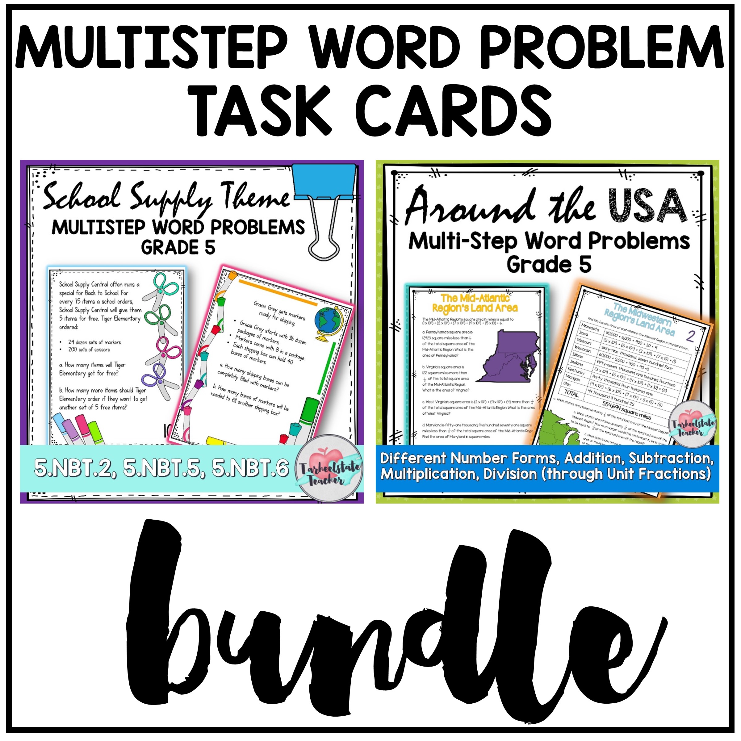 multistep word problems task cards
