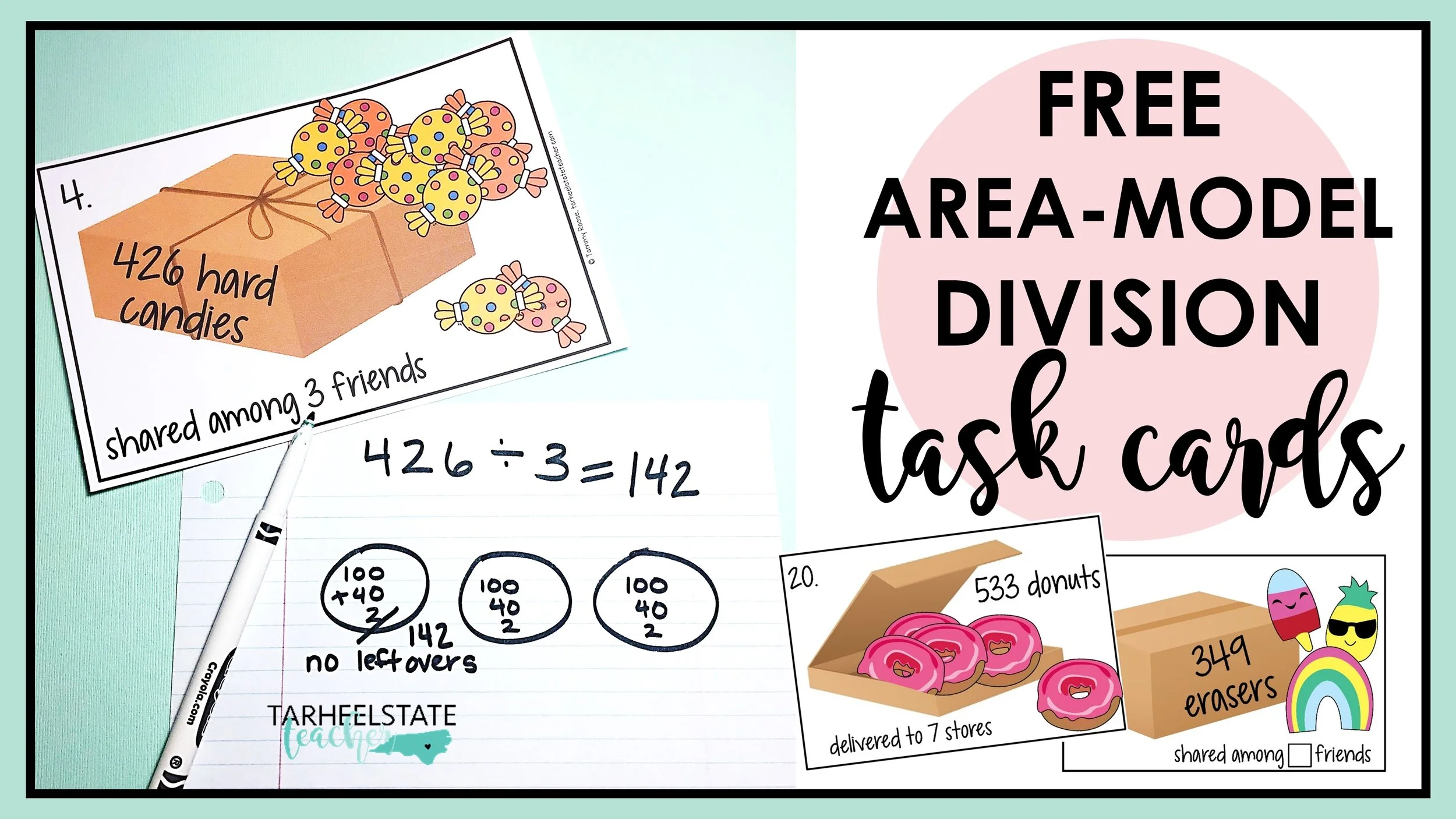 area model division free task cards.jpg