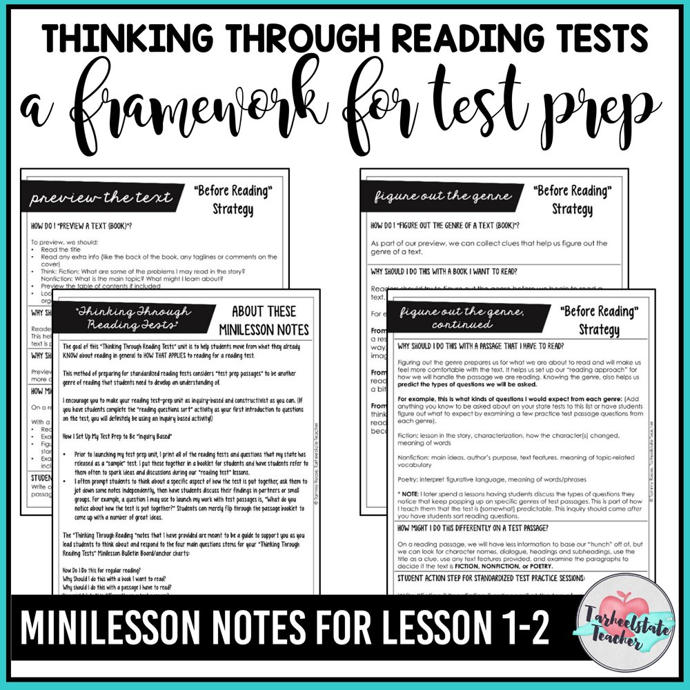 Free Reading Test Prep Passages Tarheelstate Teacher