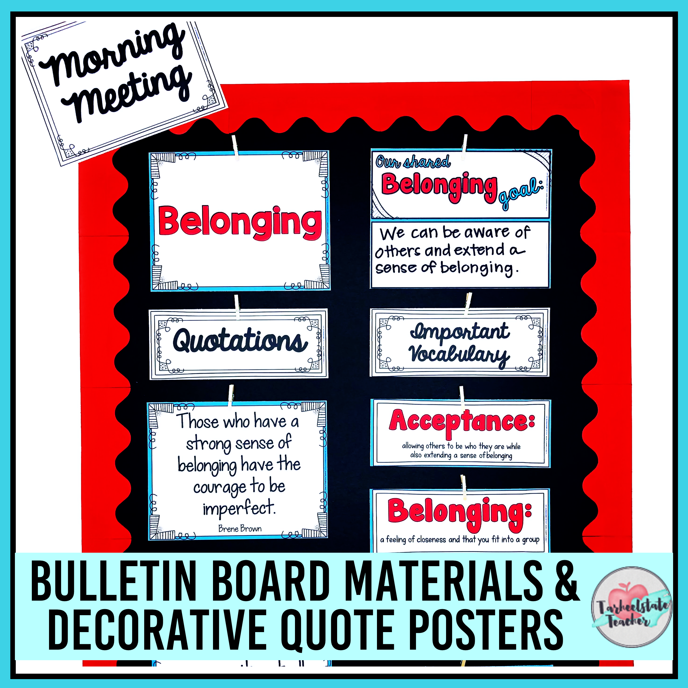 morning meeting bulletin board - belonging