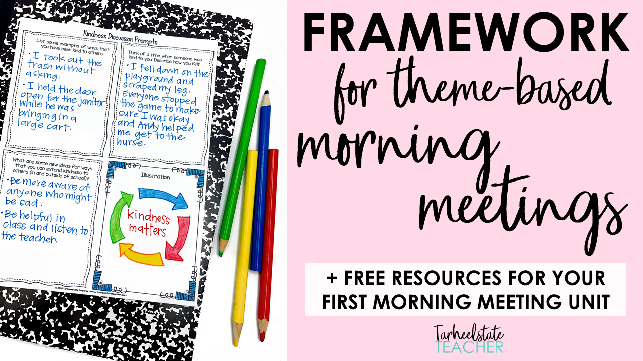 The Theme-Based Morning Meeting Routine for Upper Elementary (plus Meaty, Free Morning Meeting Resources)