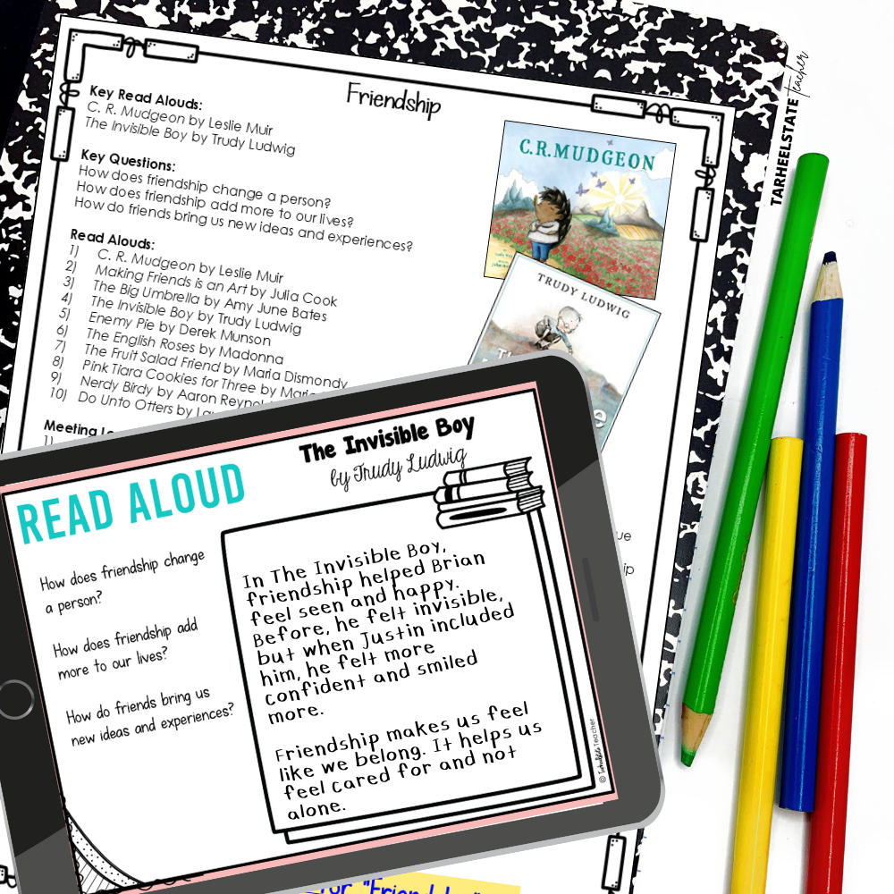 Read alouds for teaching about friendship