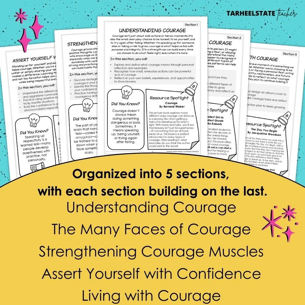 a character education workbook on how to have more courage
