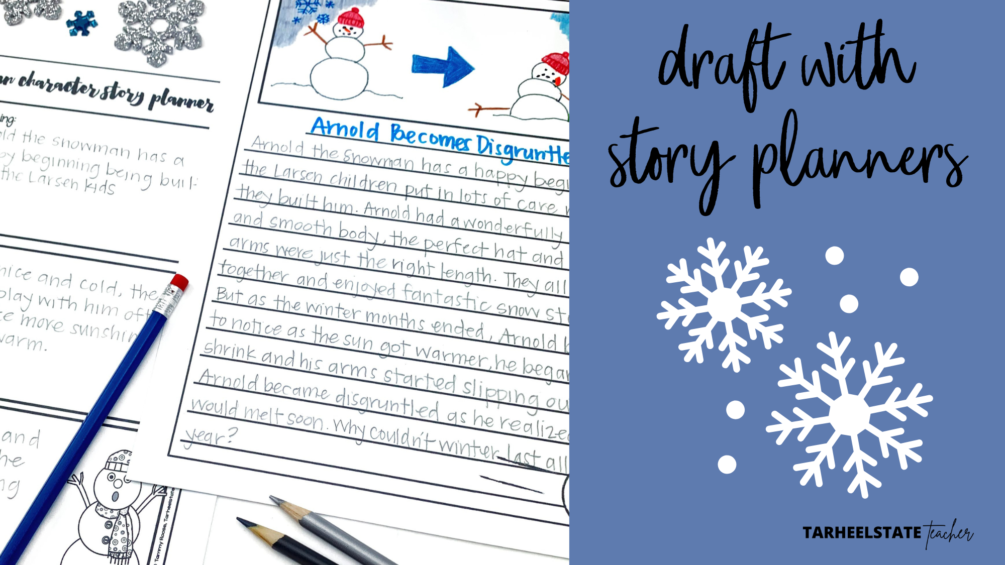 Snowman Writing Template