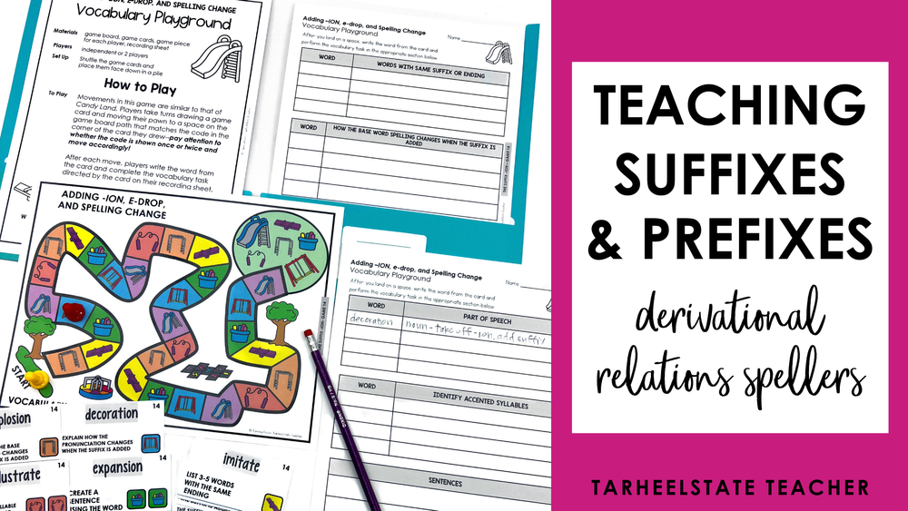 Teaching Suffixes and Prefixes - Derivational Relations Spellers