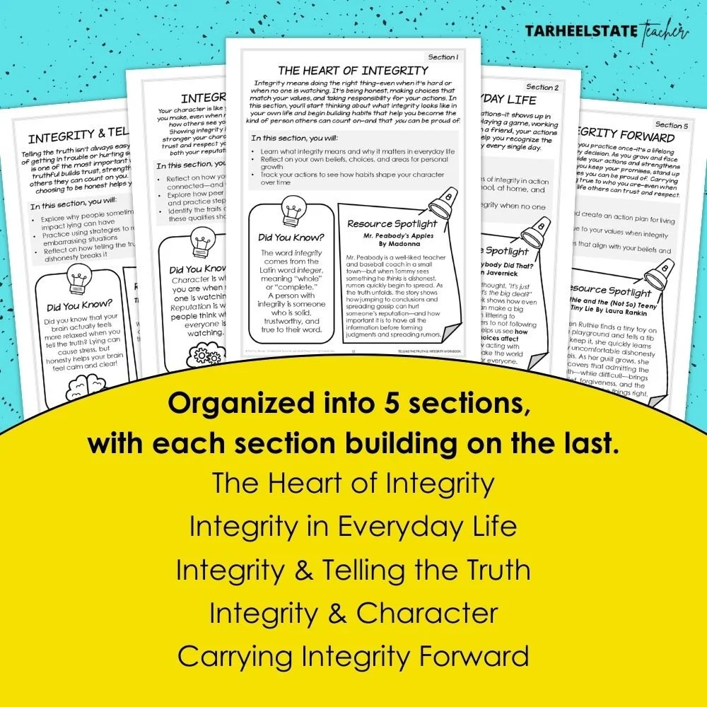 an integrity and honesty character-building workbook for kids