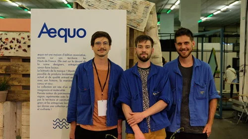 Arthur Lenglin, Tim Defleur et Benjamin Helle, co-fondateurs Aequo
