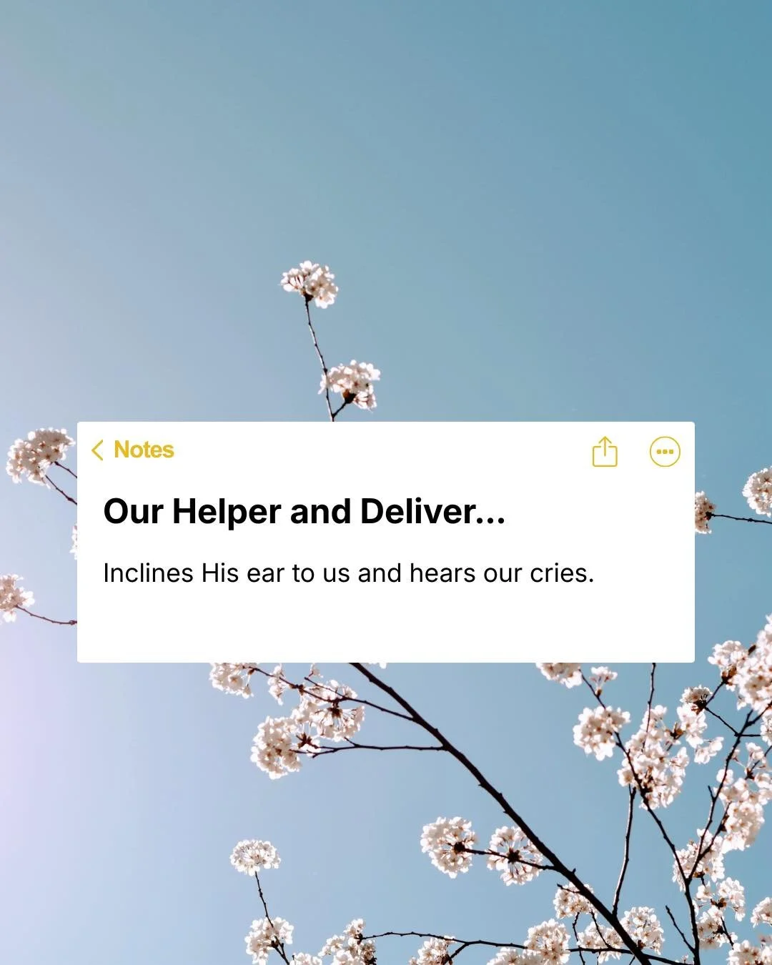 Oh, how great is the Lord, our Helper and Deliverer!

Psalm 40:1 says, &ldquo;I waited patiently for the Lord; He inclined to me and heard my cry.&rdquo; He is not distant or unaware. He listens, He responds, and He cares for His people. His steadfas