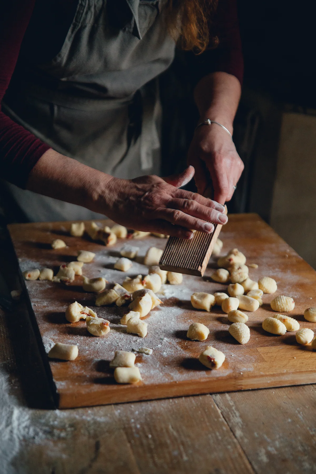 Gnocchi In The Making at La Quercia Estate, Italy, February 2017