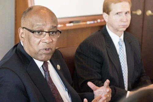 Judge Michael Davis will be tasked with sentencing in the ISIS case. The federal government is calling for sentences ranging from three to 40 years, while their lawyers and family are asking for lighter time and rehabilitation. Courtney Perry for MPR News file