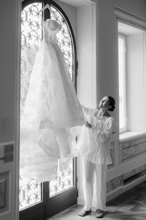 realchicbride Gabriella Wore Monique Lhuillier Alexandra Gown at her Wedding  in Umbria  Chic Parisien - Florida Designer Bridal Boutique