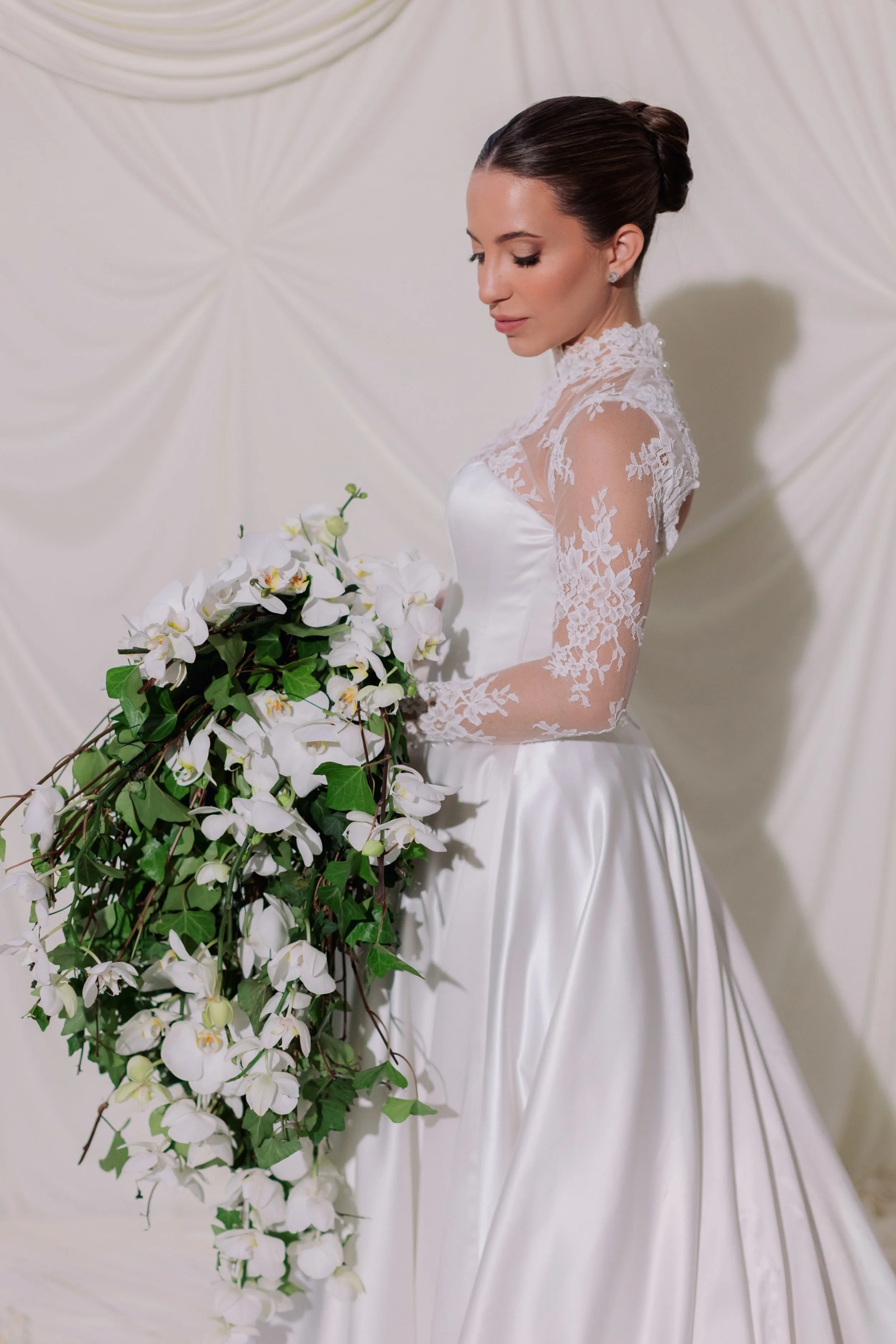 #realchicbride Alejandra wears a Berta Muse gown with Monique Lhuillier bolero at her wedding in the Dominican Republic