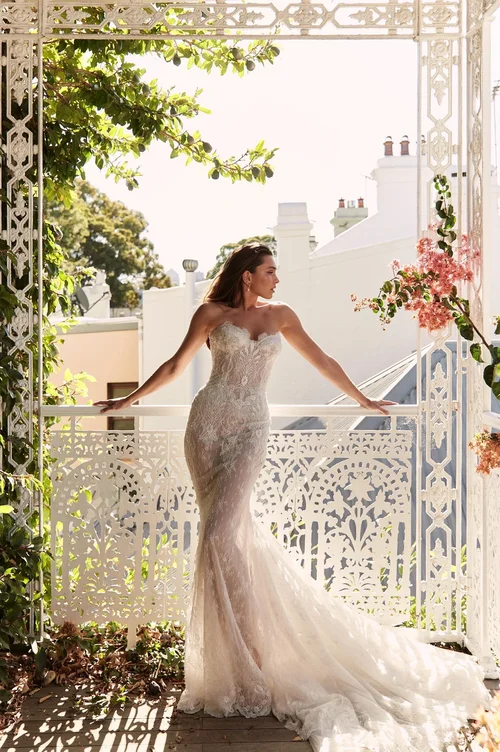 a line long dress Ally Strapless A-Line Formal Dress