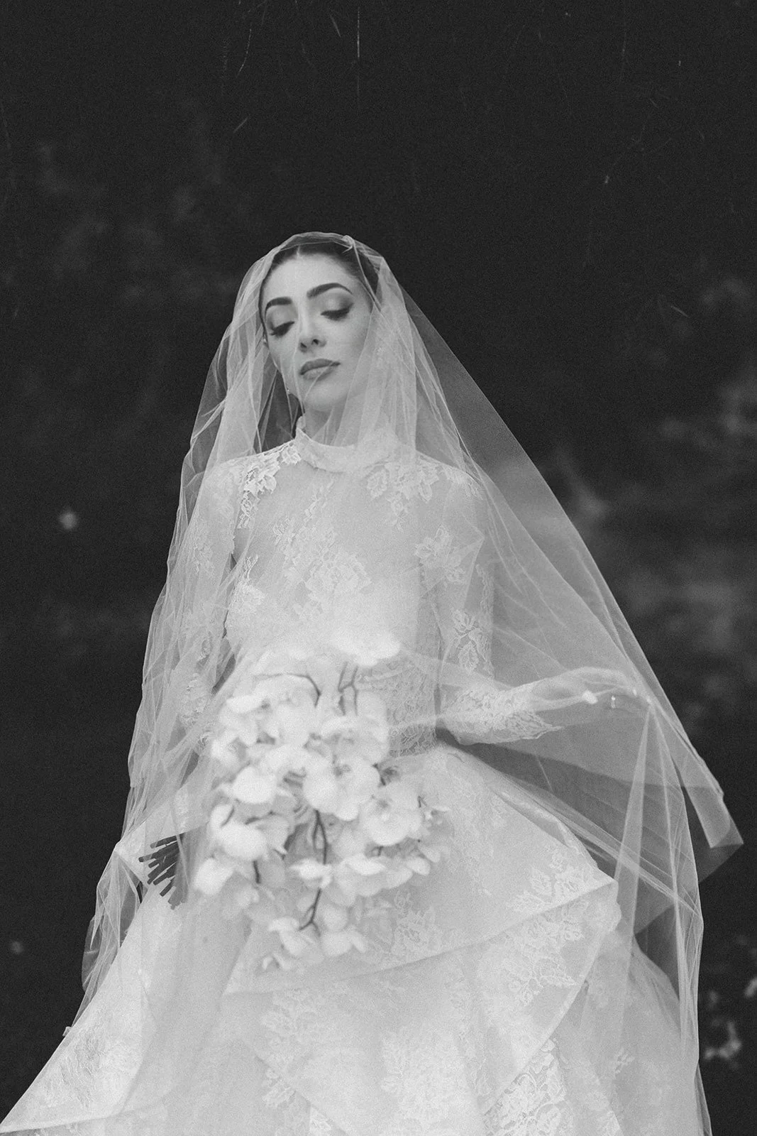 Real Bride Alexia at her Wedding in Antigua Wearing Monique Lhuillier