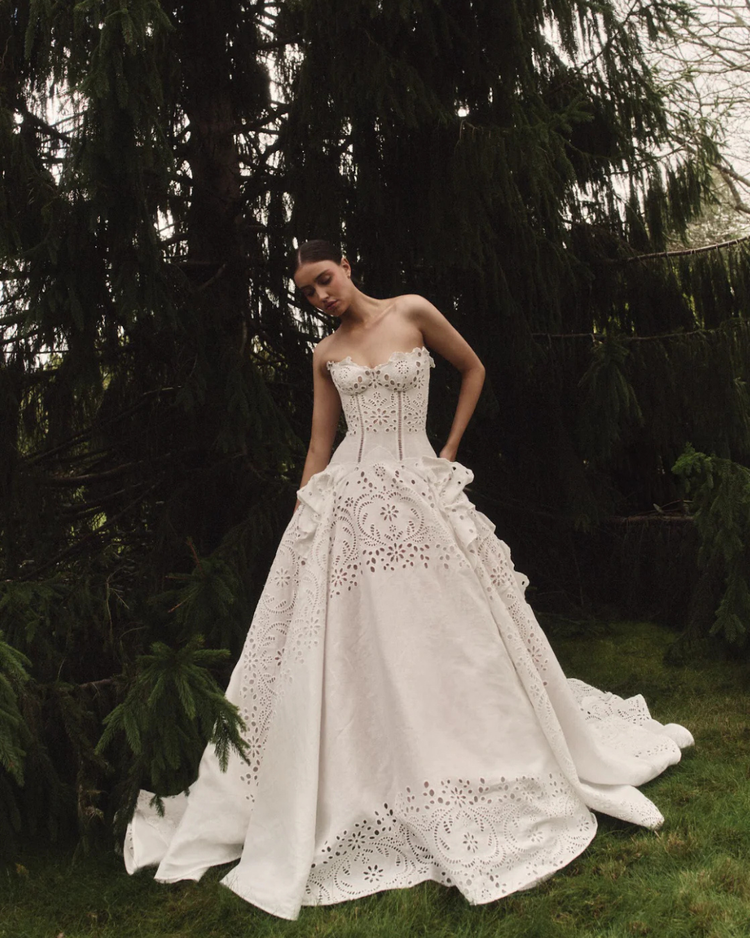 leah da gloria wedding dress do you guys like pearl details? wearing @leahdagloria Audrey exclusive at @lovellabridal day 24/31 wedding dress a day! #weddingdresstryon #pearlweddingdress #ballgownweddingdress