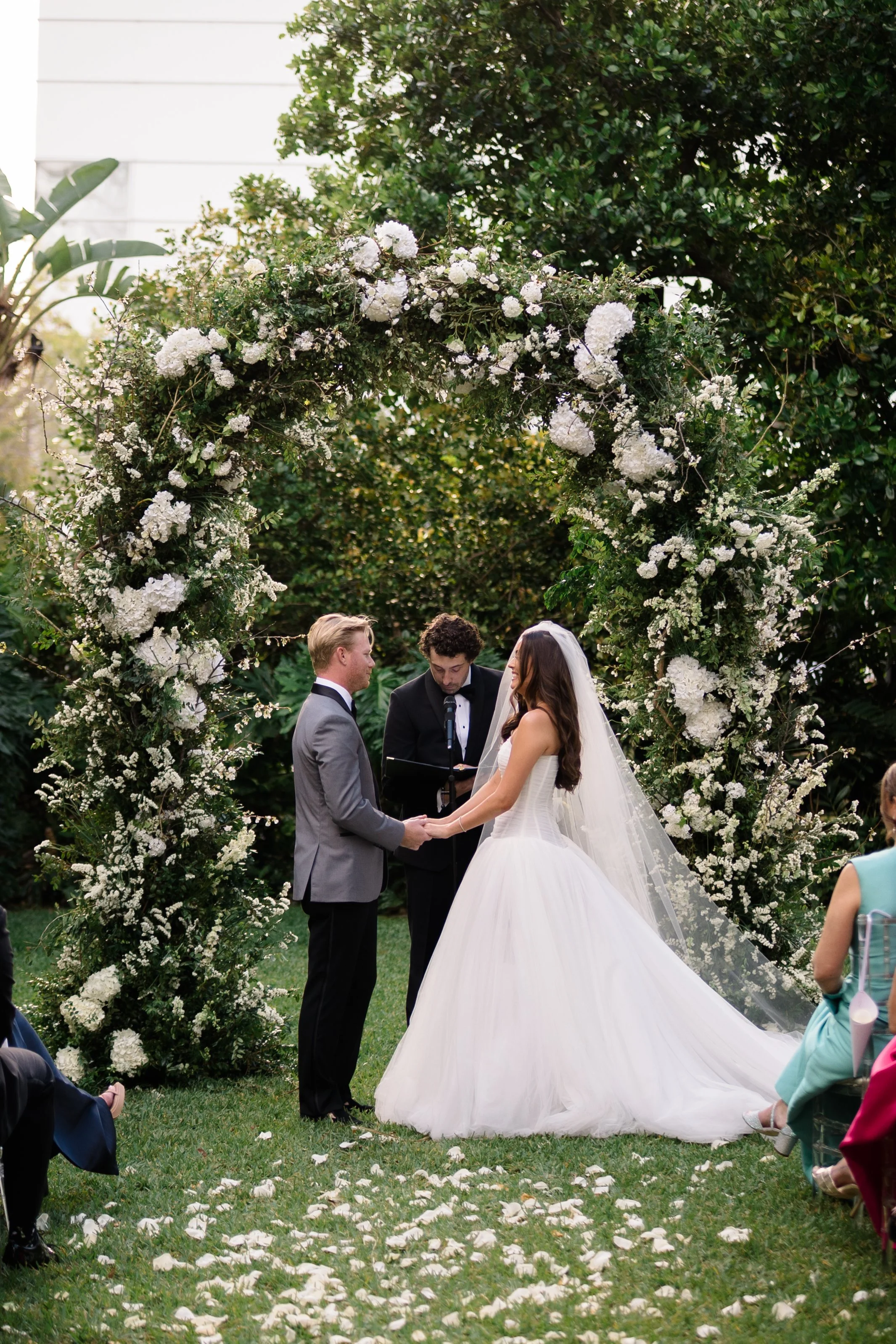 Real Bride (and wedding planner!) Jess in Beau by Kyha at Her Wedding at The Norton Museum of Art 