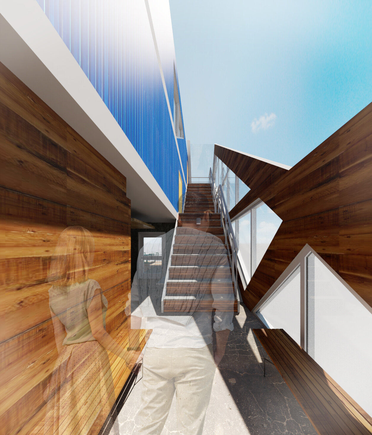 Container Restaurant Stairs, 2019