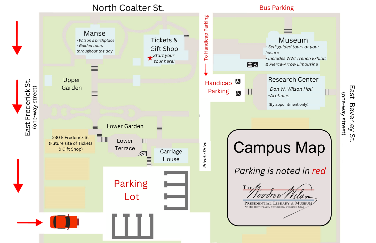 Hours, Directions, and Parking — Woodrow Wilson