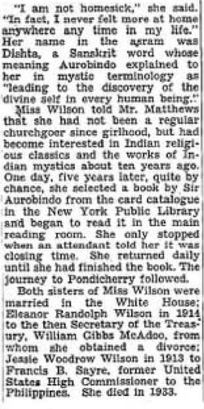 newspaper scan of Margaret Wilson's obituary