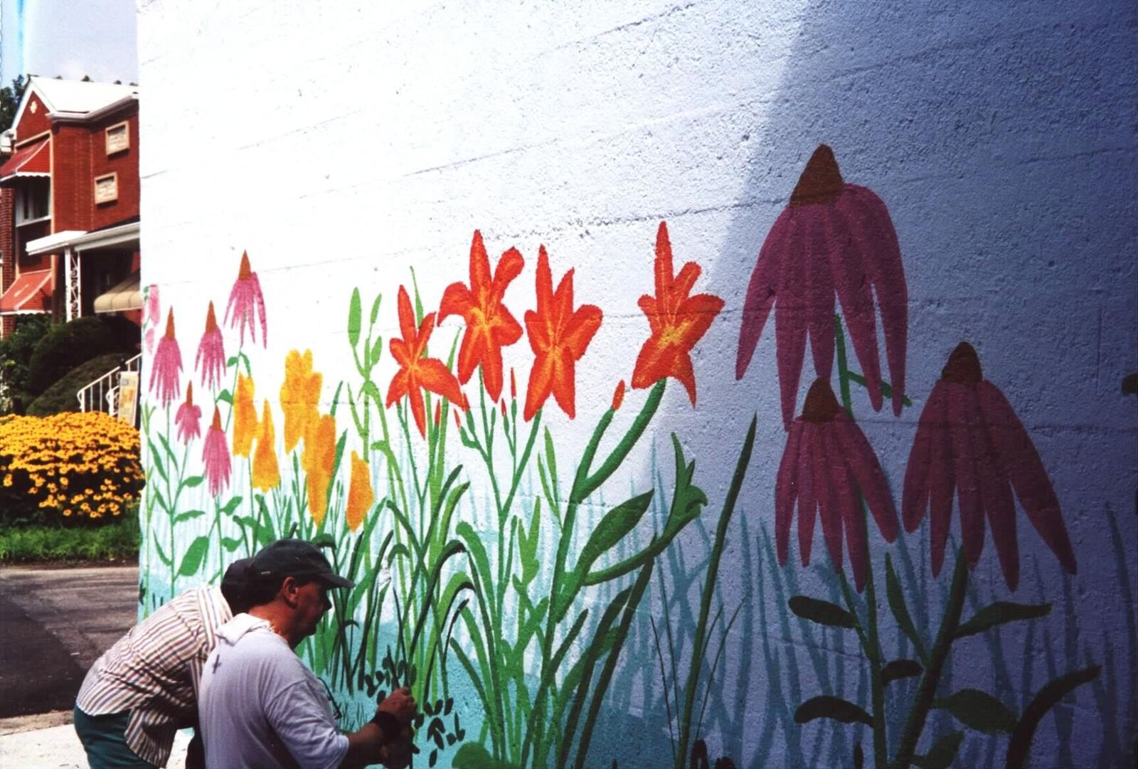 Garden Mural on Metra Overpass, 2001