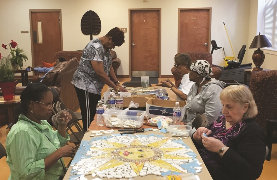 Senior Mosaic Art Class, 2014