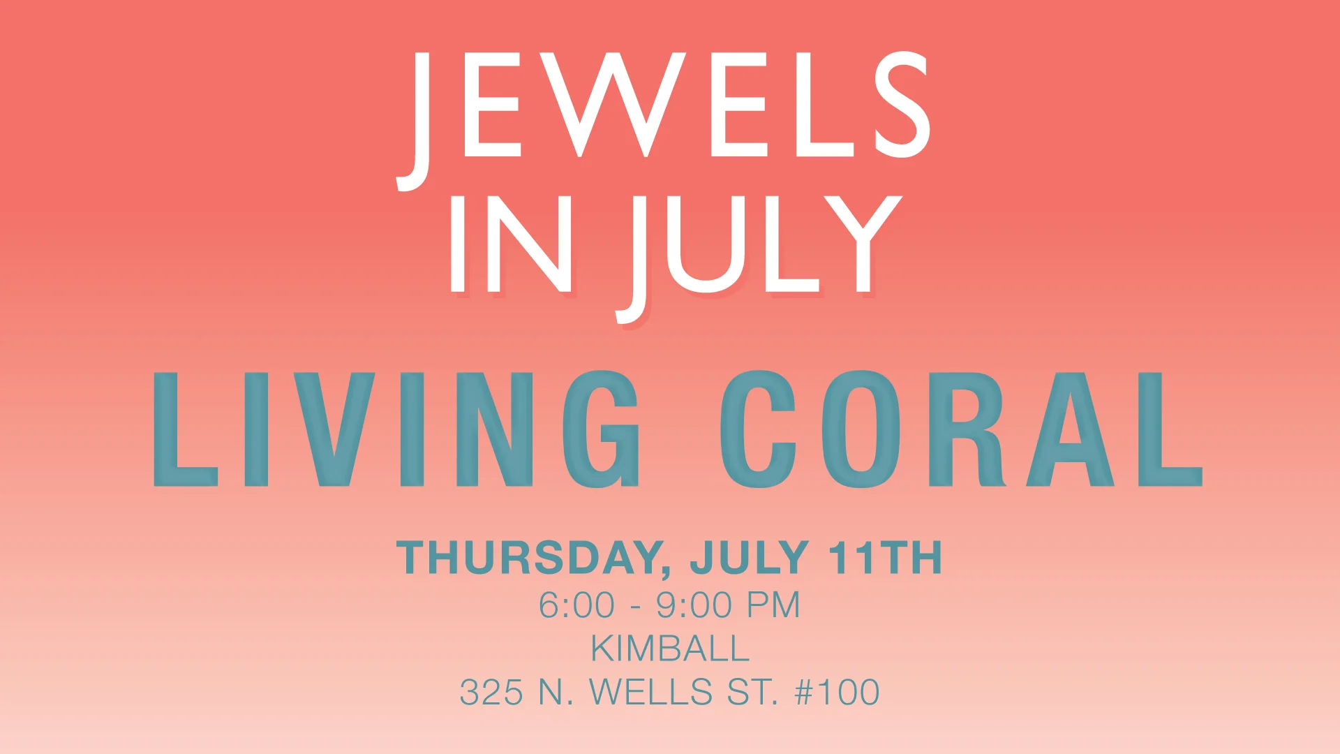 Jewels in July - Living Coral