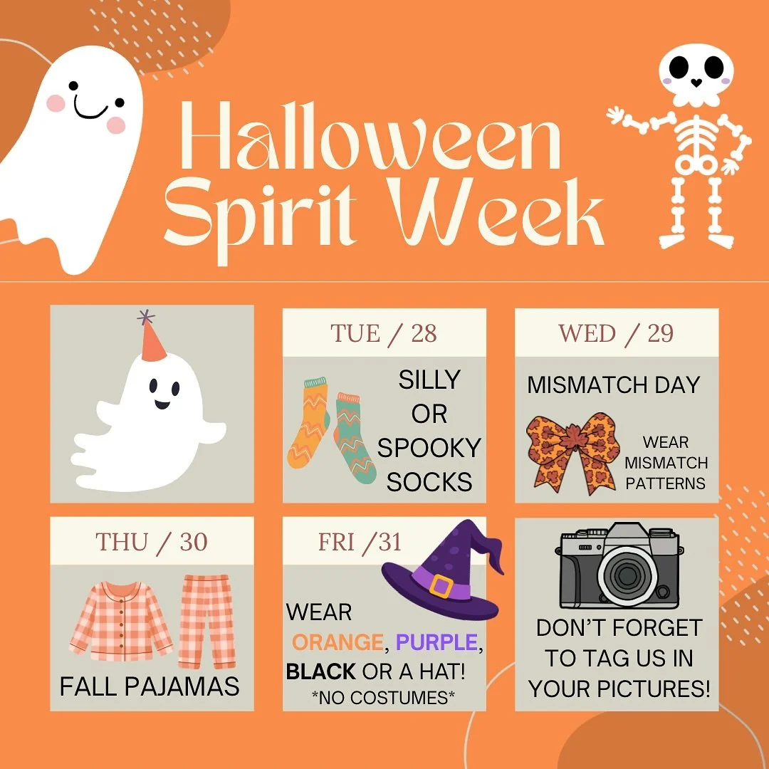 It&rsquo;s Halloween Spirit Week at Wilkins Learning Center! Join the fun Tuesday, October 28th &ndash; Friday, October 31st as we celebrate with festive outfits and spooky spirit! We can&rsquo;t wait to see everyone&rsquo;s creativity, don&rsquo;t f