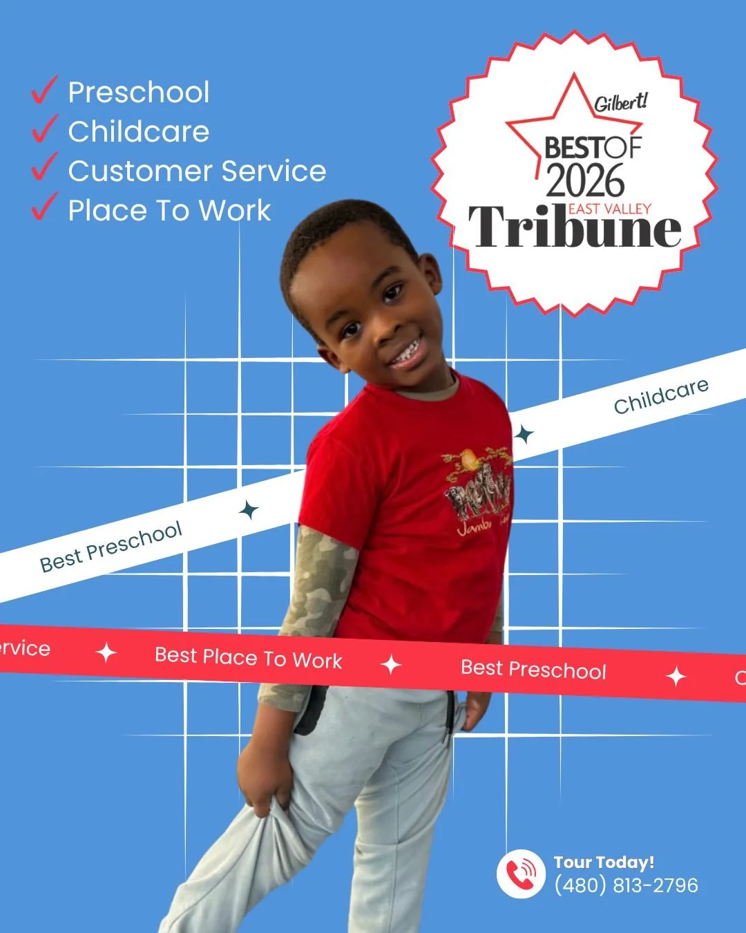 🏆 BIG NEWS, WILKINS FAMILY! 🏆

Because of your love and support, Wilkins Learning Center was voted THE BEST in the Valley Tribune&rsquo;s Best of 2026! 

🥇 1st Place &ndash; Preschool
🥇 1st Place &ndash; Place to Work
🥈 Runner Up &ndash; Childca