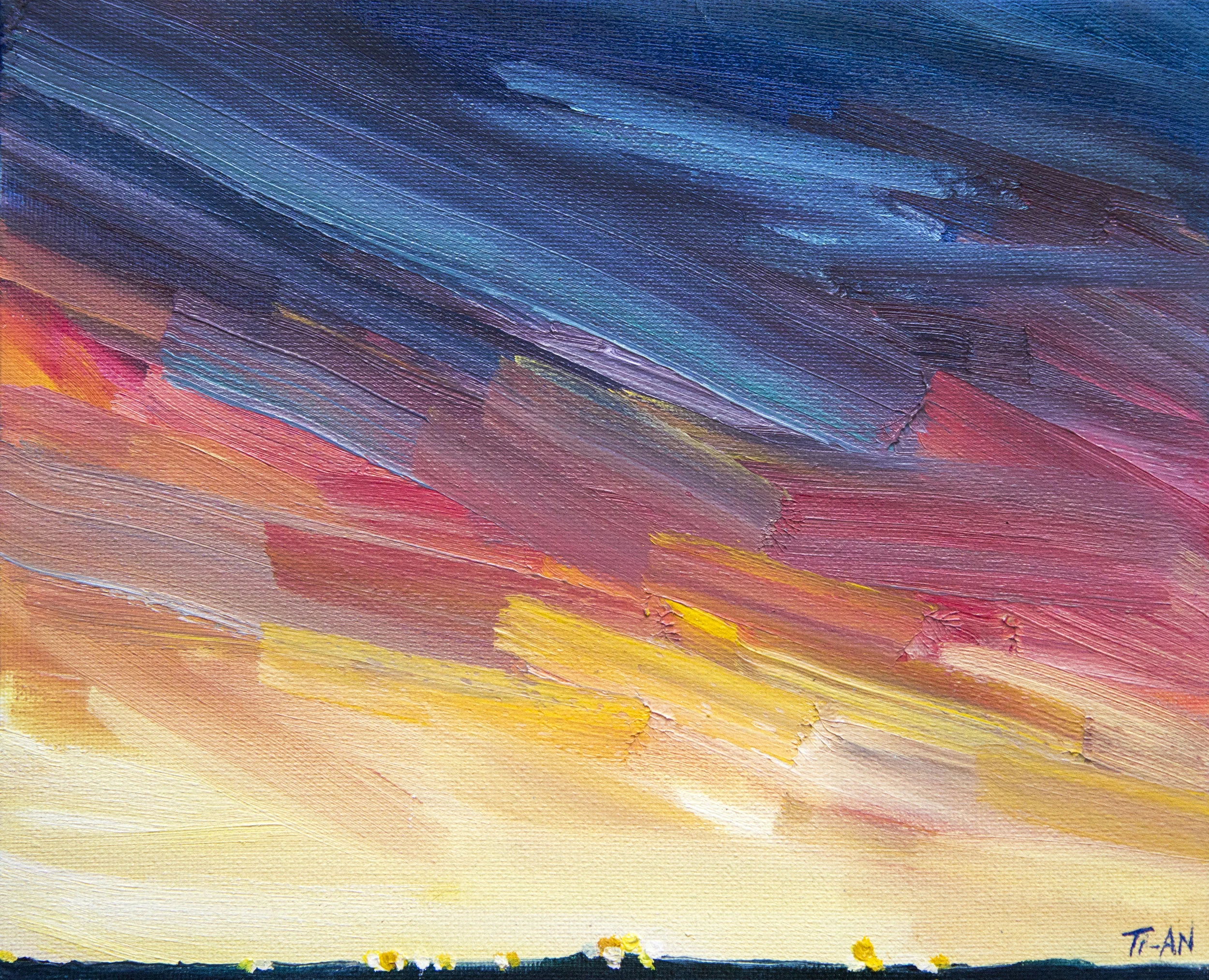 Sunset Over Downsview Airport 8x10, oil on canvas 2017