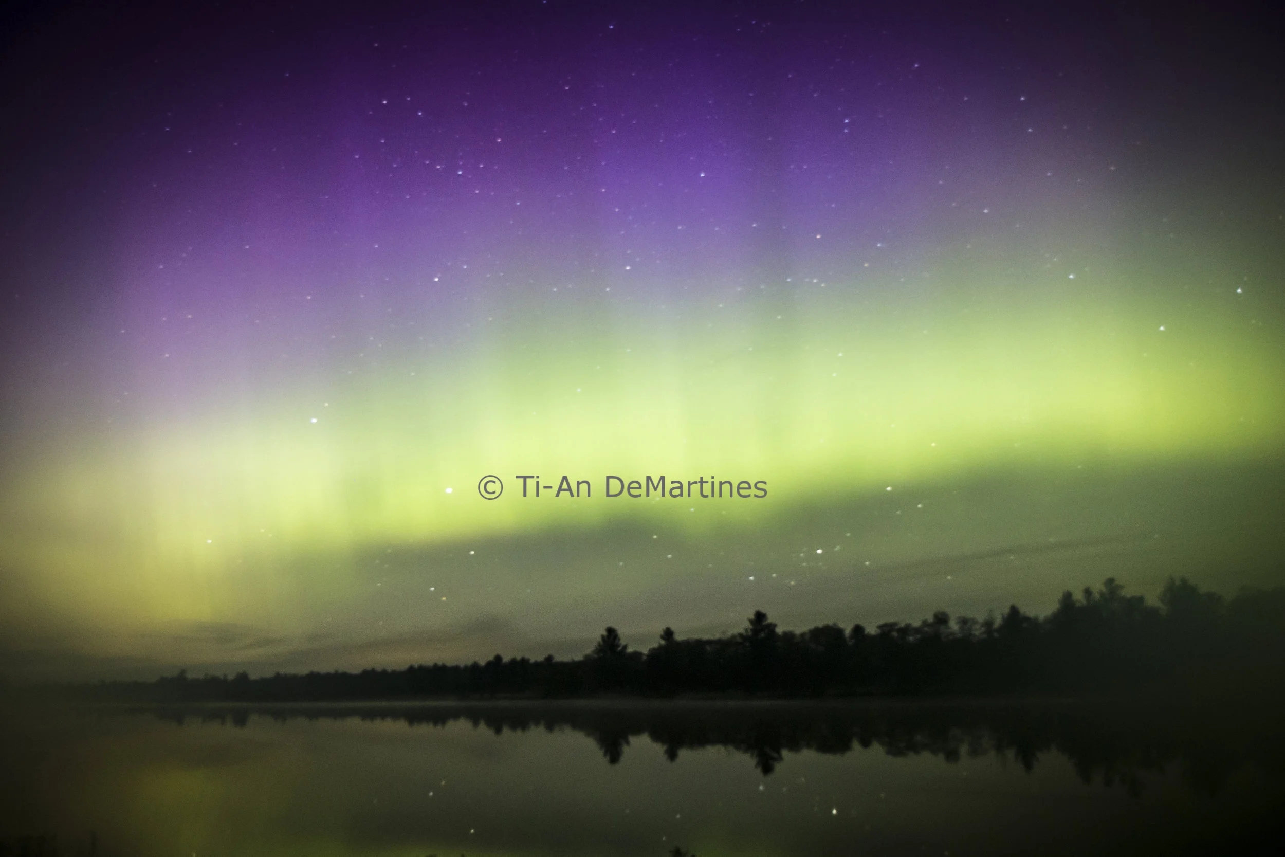 The Northern Lights over Highland Pond II Digital photograph 2017