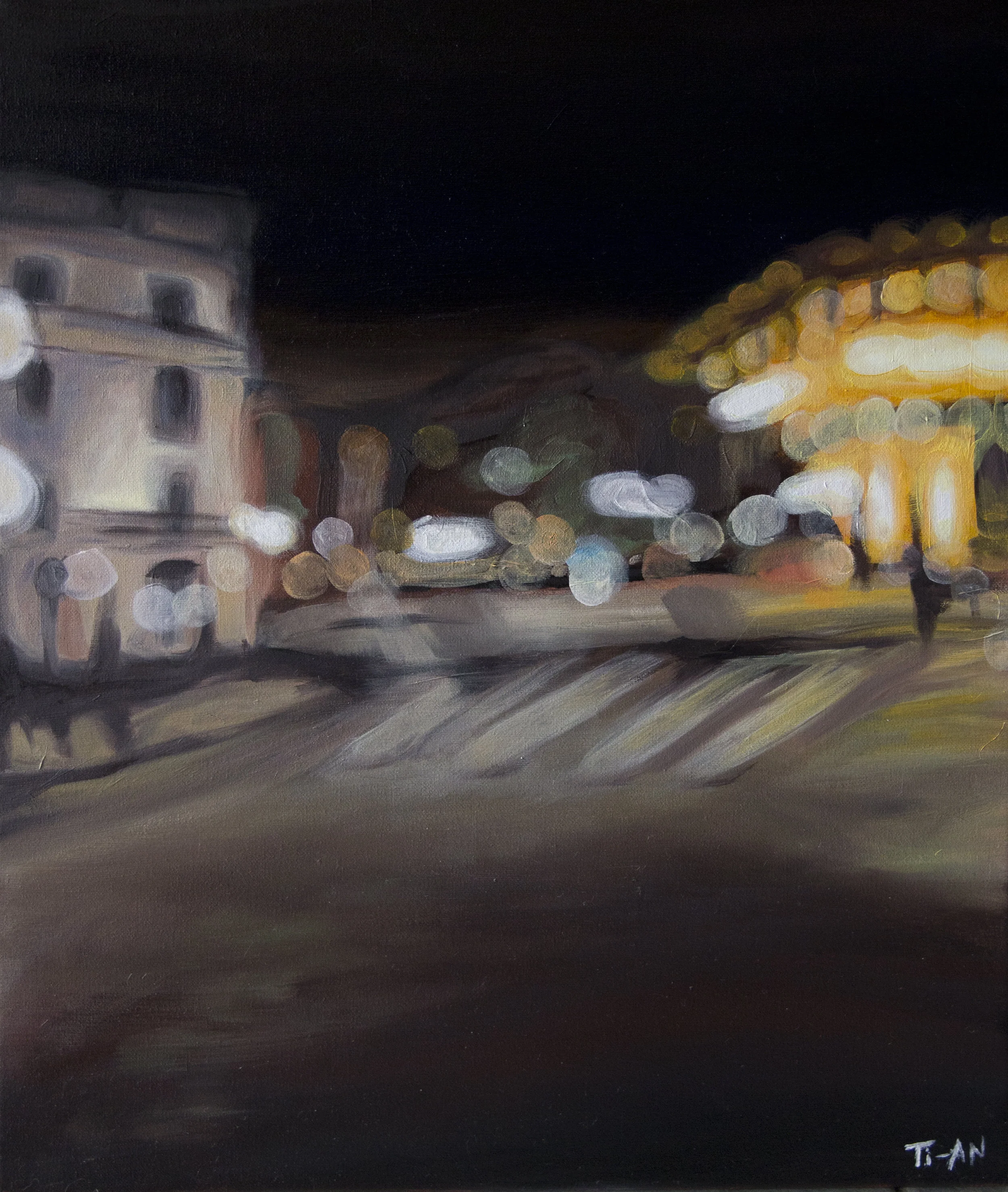 Place André Malraux 16x20, oil on canvas 2012